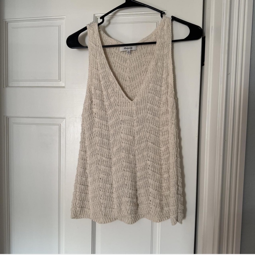 Madewell Cream Knit Tank Top